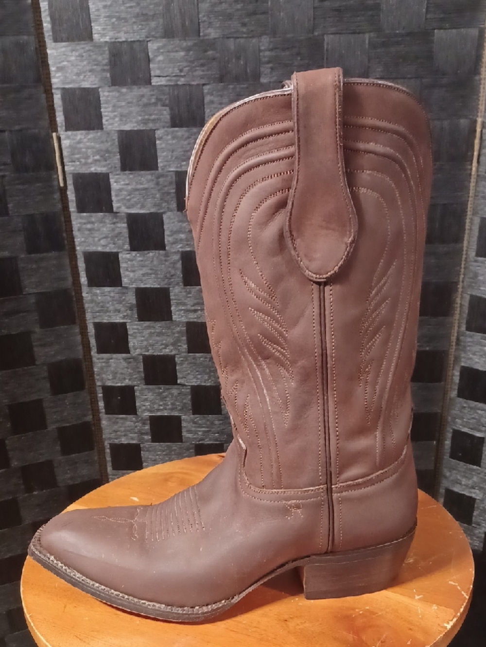 Justin Boots Brown Leather Western Heeled Boot
